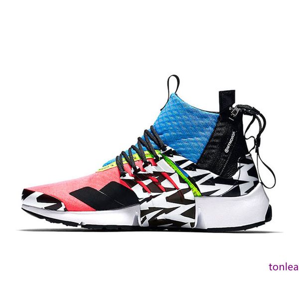 

2019 acronym x presto mid v2 men running shoes racer pink cool grey darts street designer sneakers camouflage graffiti shoes