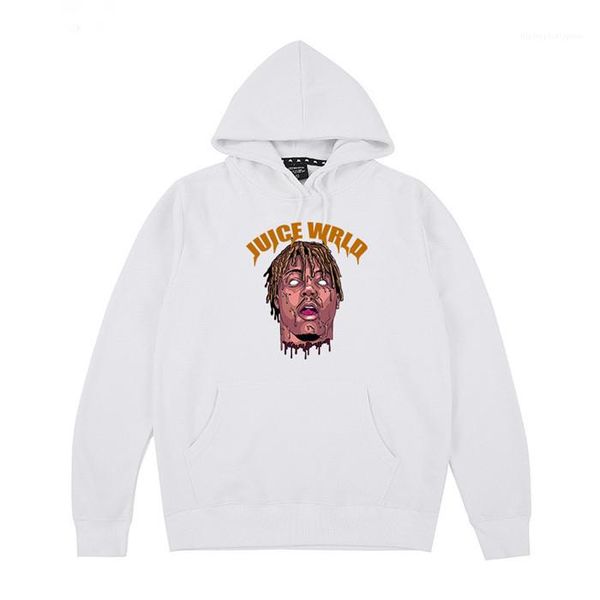 

juice wrld fashion retro street long sleeve 3d print couple hoodie hip hop mens womens designer hoodies, Black