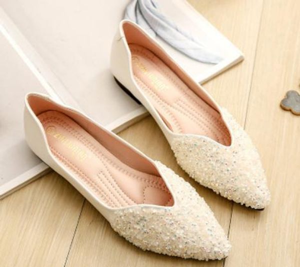 

2019 women's shoes in spring and autumn with new style flat bottom pointed end @239, Black