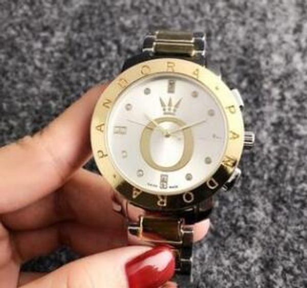 

new 40mm fashion luxury men's and women's watches famous brand pandora quartz watch men's and women's fashion watch with, Slivery;brown