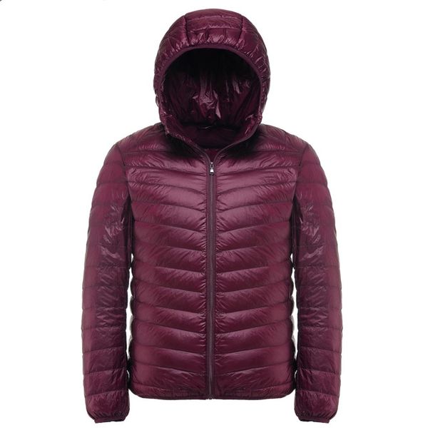

2019 new winter 90% white duck down coat men hooded ultra light down jacket male windproof warm parka 4xl 5xl 6xl plus size, Black