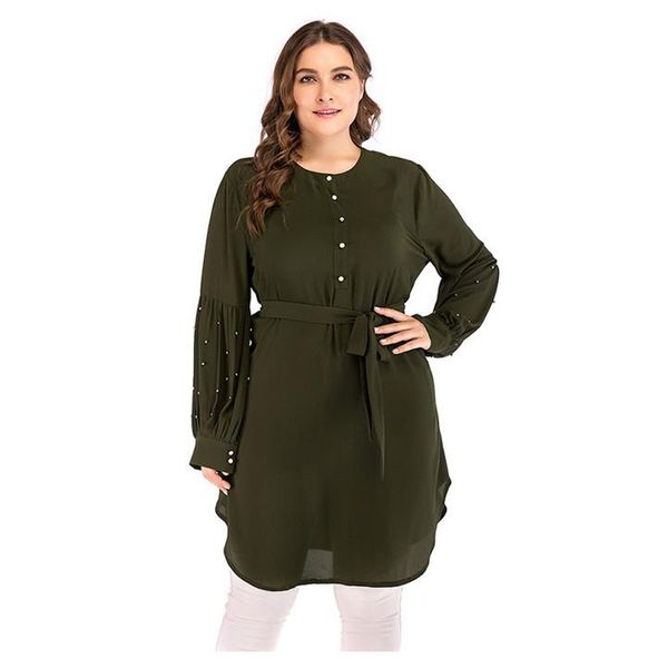 

5xl шнуровке сыпучие женщины платья мода шею длинным рукавом асимметричный плюс платья размера с поясами, Black;gray