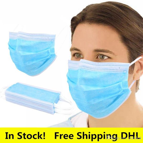 

одноразовые маски для лица 3-слойный пылезащитный рот анти pm2. 5 защитные маски мужчины и женщины одноразовые маски для лица