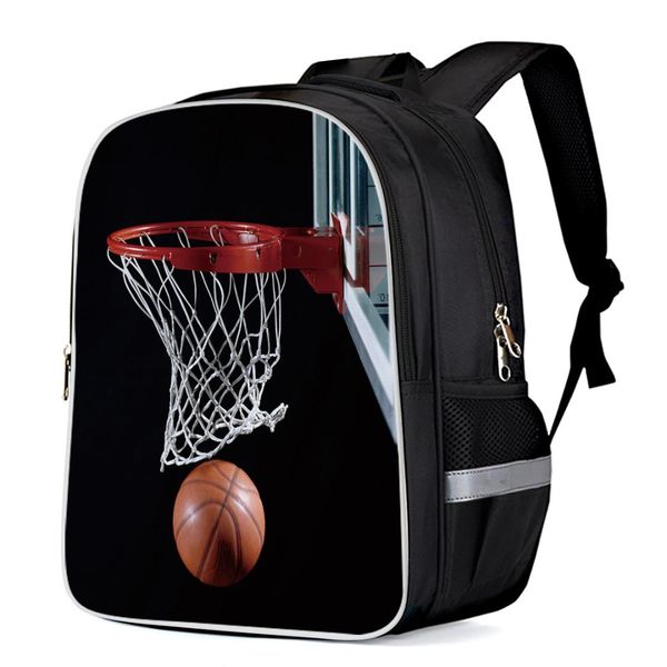 

basketball basket backpacks school bag child book bag sports bags bottle side pockets school student silver edge