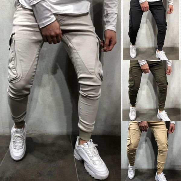

mens summer designer sports pants solid color pants fashion style homme clothing button zipper casual apparel, Black