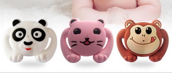 

dhl 500pcs children silicone pacifier clips infant dummy nipple toddler teat funny cartoon baby nipple baby teether care