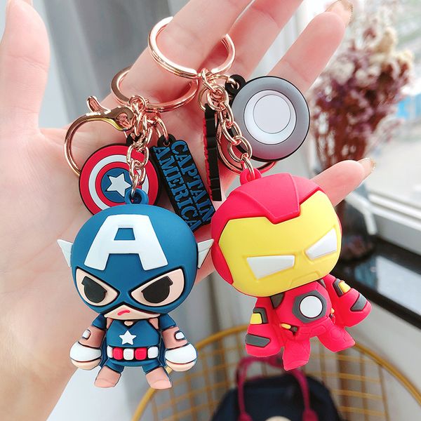 

cartoon figure marvel keychain shield hulk key chain key ring holder trinket gifts, Silver