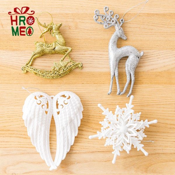 

glitter pink angel wings elk snowflake explosion star pendant ornaments christmas tree decoration pendant