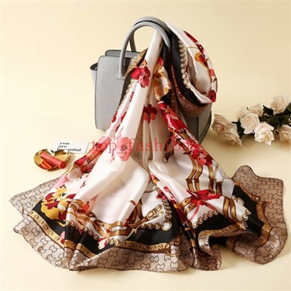 

высокое качество 2020 мода осень и зима бренд шелковые шарфы вневременной классический, супер длинный платок мода женские мягкие шелковые ша, Blue;gray