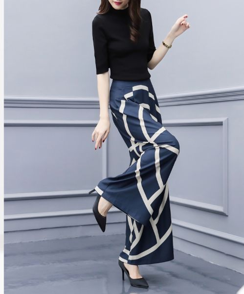 

office lady celebrity summer costumes for women fashion high waist ensemble femme deux pieces brief wide leg pants pant suit, White