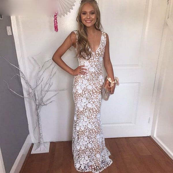 

women clothing party dress backless 2019 long maxi dresses women evening party white dress elegant mesh v neck summer vestidos, Black;gray