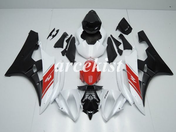 

новый abs литья под давлением для мотоциклов обтекатели kit подходит для yamaha yzf-r6 2006 2007 06 07 r6 белый красный черный свет