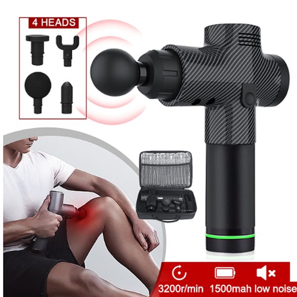

electric muscle massage gun fitness exercise deep tissue muscle massager gun rechargeable therapy massager training pain relief