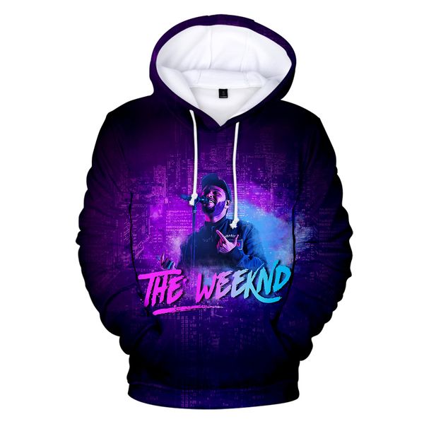 

the weeknd 3d hoody women/men 2019 aikooki fashion print casual hip hop the weeknd 3d hoodie casual coats, Black