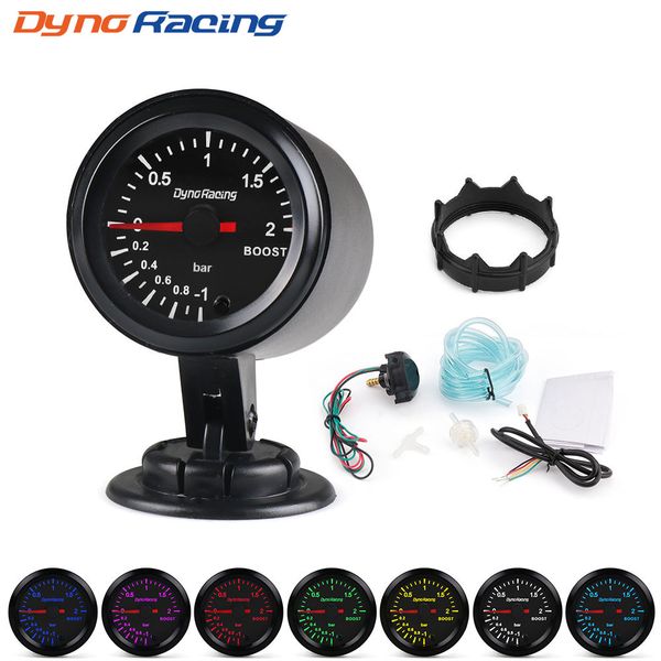 

2" 52mm 7 colors led car auto 2bar turbo boost gauge meter high speed stepper motor with sensor car meter