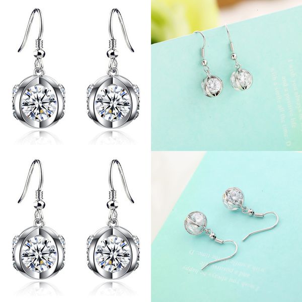 

pumpkin popular eardrop round ball ear hook womens tassel heart dangle earrings designer jewelry, Silver
