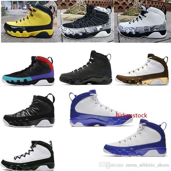 

высокое качество 9 9s мужская баскетбольная обувь желтый змеиная кожа антрацит разводят статуя швабра melo город полета черный белый кроссов