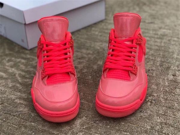 

2020 new release 4 nrg punch 4s outdoor shoes for men punch red black volt aq9128 -600 ar4j0rdan authentic sports shoes with box