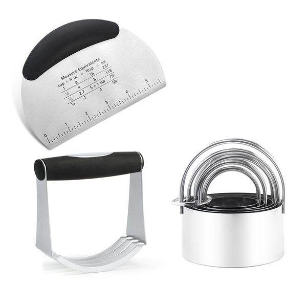 Aço inoxidável Dough cortador de massa Blender Farinha Mixer Pie Mold Sets cortador Início Baking Massa Cortador