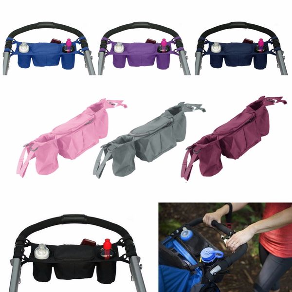 

1set baby stroller organizer bag safe console tray pram hanging bags bottle cup multifunctional kids baby stroller accessories