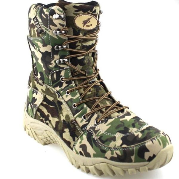 

male outdoor climbing sports waterproof warm wool boots men camping hiking hunting breathable camo tactical training thin shoes