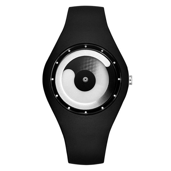 

men women watch candy - colored non - pointer silicone fashion creative sports watches man electronic watch waterproof watches, Slivery;brown