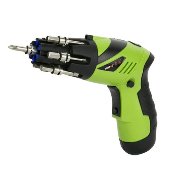 

3.6v rechargeable cordless electric screwdriver kit 6 in 1 built-in lithium drill bits mini rotary screw driver with work light