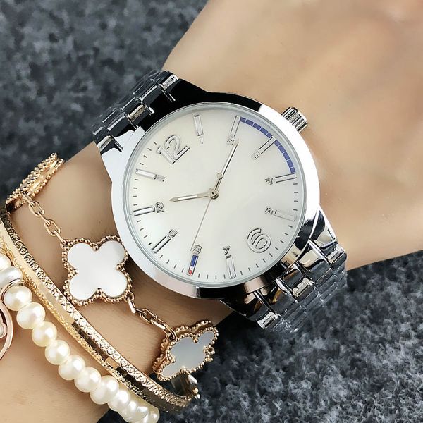 Moda Brand Wrist Watch for Womens Girl Style Steel Metal Band Quartz Watches Tom 04