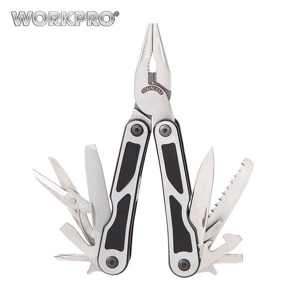 

workpro 15 in 1 multi plier stainless steel multitool wire stripper crimping tool knife cable cutter