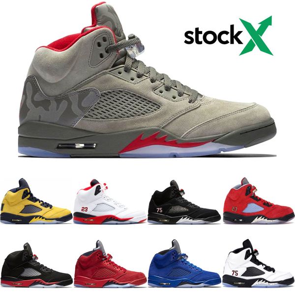 

air retro jordan 5 new arrival 5s camo men basketball shoes michigan inspire fire red trophy room red designer sneakers trainer