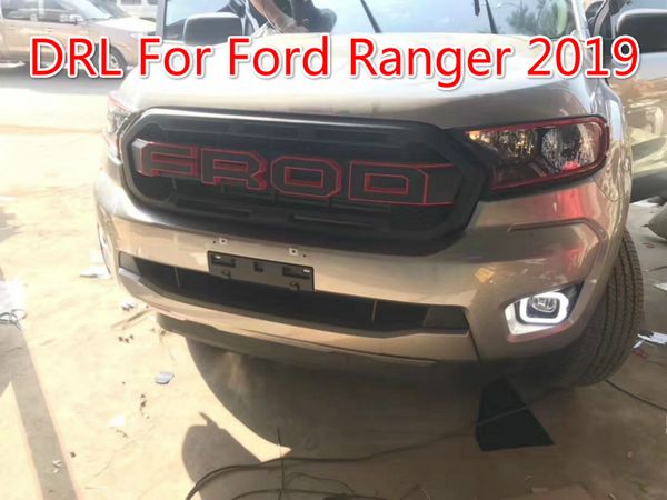 

for ranger 2019 led daytime running light fog lamp cover drl with yellow turn signal lamp accessories