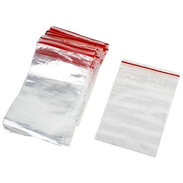 

100 pieces 9x13cm transparent plastic storage resealable seal bag