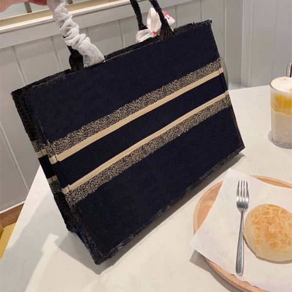 

5a+ shopping bag embroidered canvas book tote tote bag handbag women bags shoulder bag #1