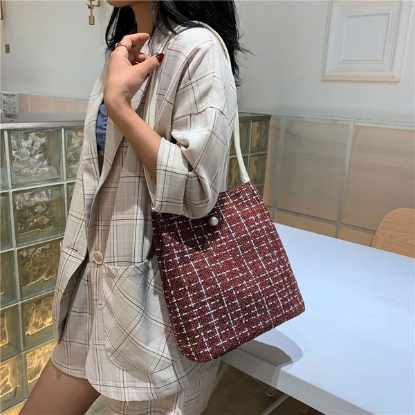 

jiulin new 2019 summer small fresh hundred lap lady handheld bucket bag large capacity fashion single shoulder tot bag