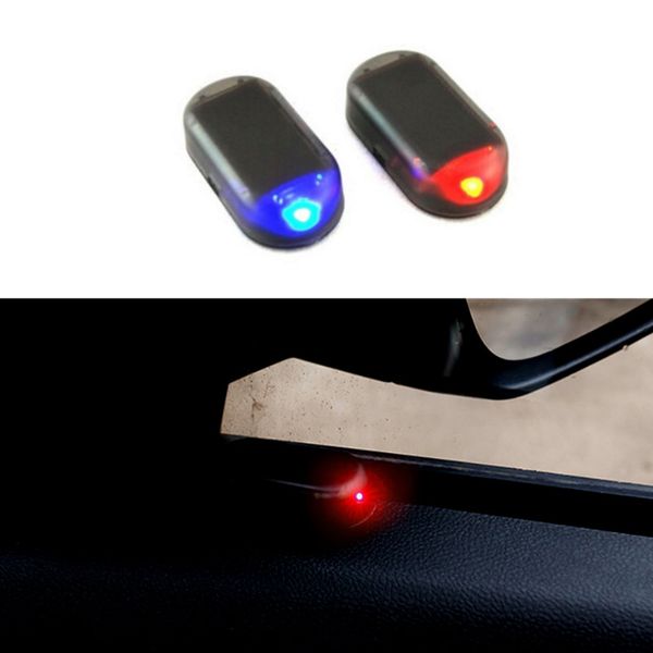 

1pcs universal solar power car alarm lamp security system warning theft flash for saab 9-3 9-5 9000 93 900 95 aero 9 3 9-2x 9-4x