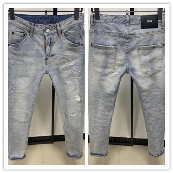

2020 новый бренд модных европейских и американских мужских повседневных джинсов, высококачественная стирка, чистая ручная шлифовка, оптимиза, Blue