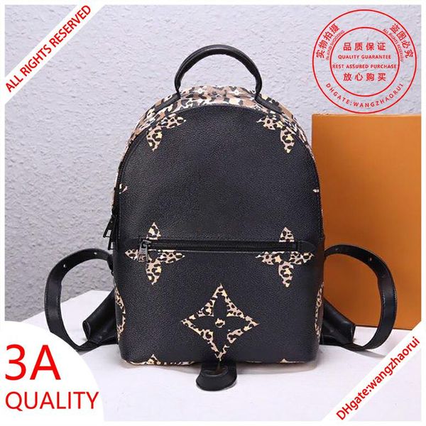 

3A качество Дизайнер сумка PALM SPRINGS Рюкзак M44718 Luxury бренд плечо сумка холст школа сумка женщин реальный кожаный бумажник с коробкой