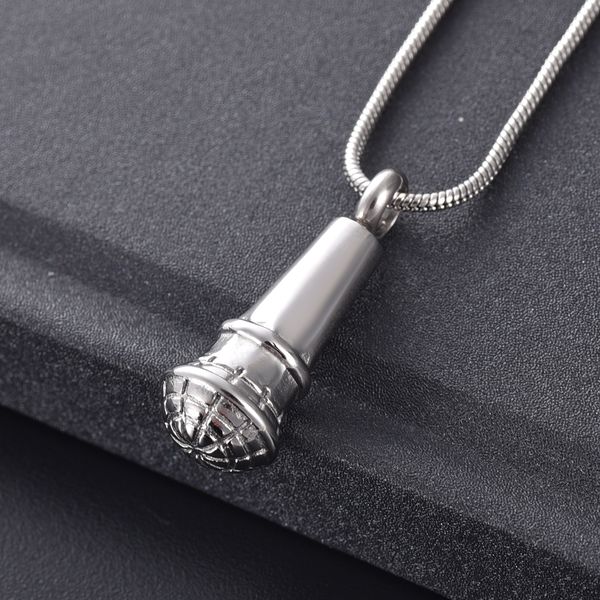 

m002 подарок любителя музыки ожерелье держать человека / животных pet пепел безопасный кремация ювелирные изделия из нержавеющей стали похор, Silver