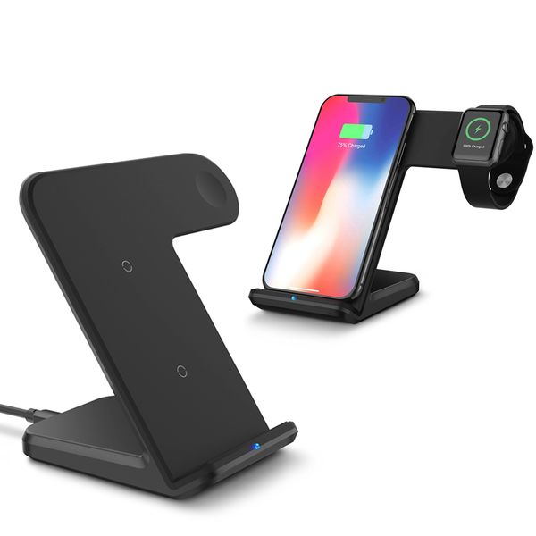 

2 in 1 wireless charger pad for watch ix xs max xr deskfast wireless charging charger