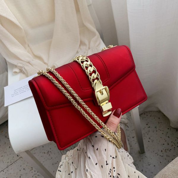 

fashion matte frosted jelly bags women buckle chains pvc small flap bags casual solid color shoulder bags ladies casual handbag
