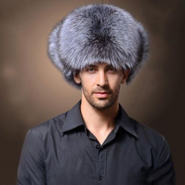 

men winter real raccoon fur lamb leather russian cossack trapper party hats