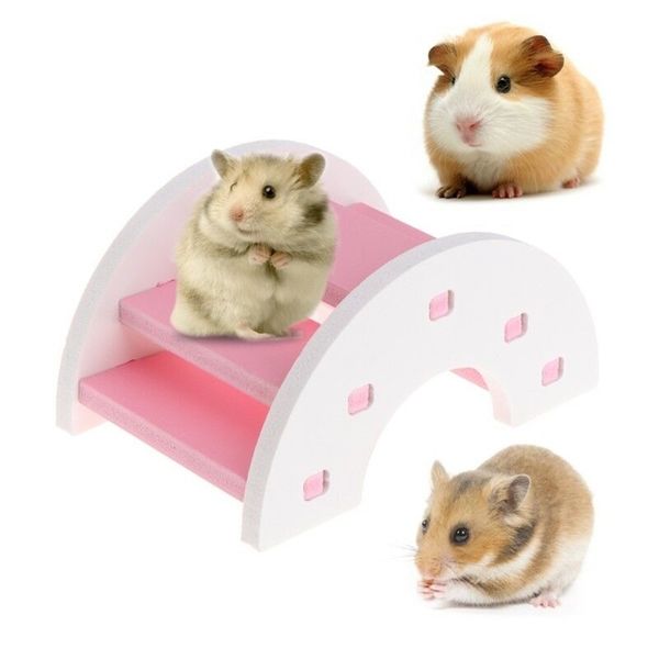 

wooden pvc for small animal pets guinea pig squirrel 1pc hamster funny toy bridge shape seesaw