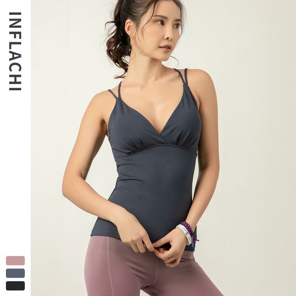 

yoga women gym sportswear vest fitness tight woman clothing sleeveless running shirt quick dry yoga clothing, White;red