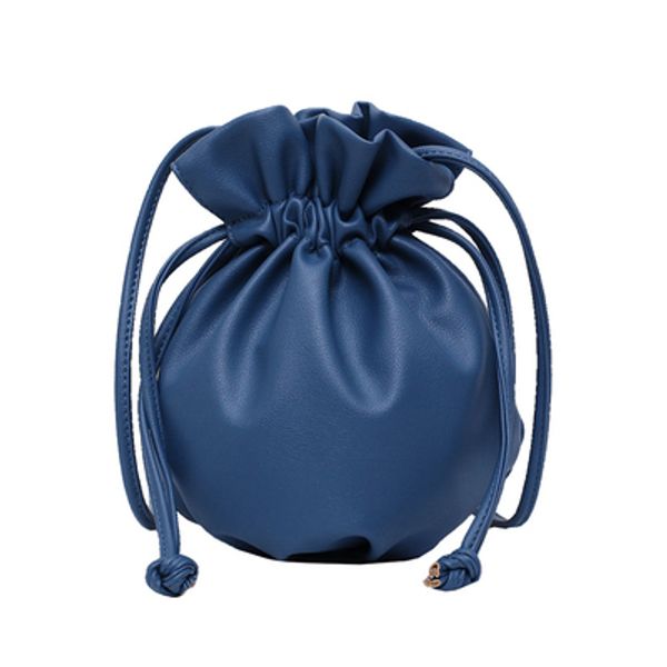 

women's bag fashion pleated shoulder bag bucket for women 2019 solid color black drawstring portable travel