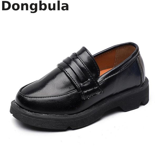 

2019 новых девушки кожаных ботинок для детей платья принцессы школа черного мода лук дети мокасины flat демпфирование обувь свадебного банке, Black;grey