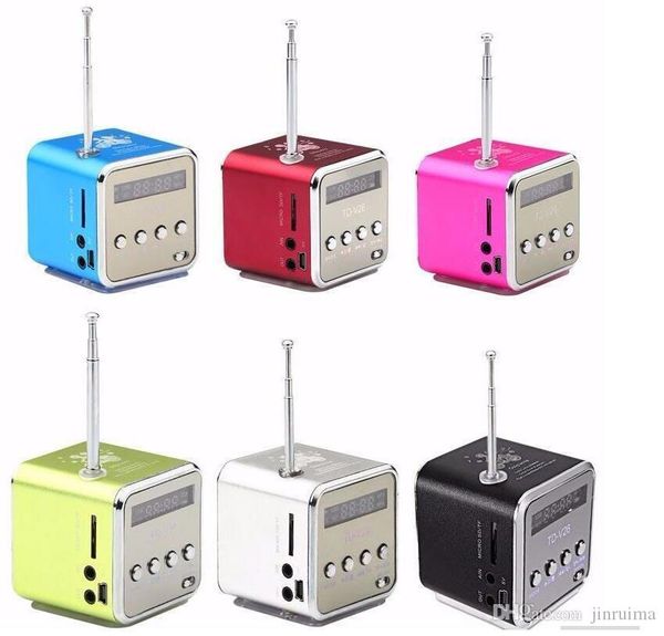 

td-v26 mini speaker music player micro sd tf usb portable fm radio stereo loudspeaker for phone lapmobile pc mp3 w