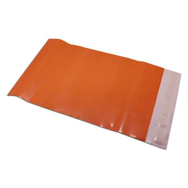 

50pcs/ lot orange color envelope express courier package mailers bag plastic shipping bag mailer postage mailing pocket pouch