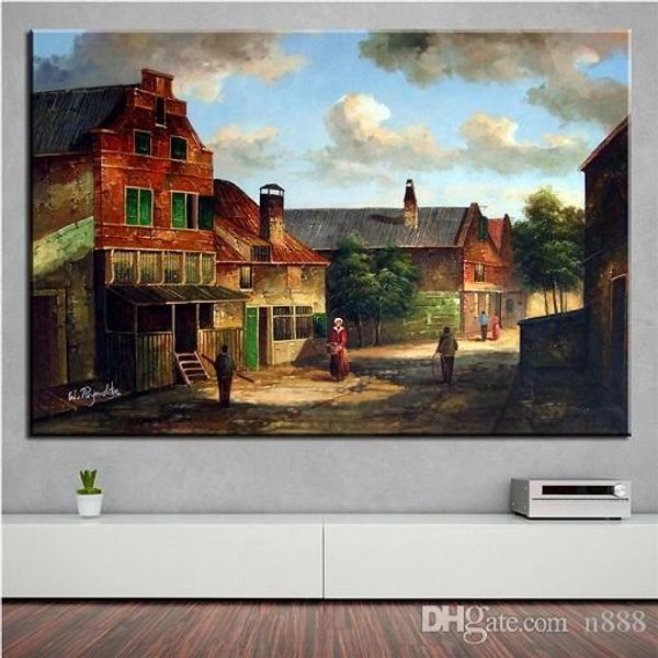 

handpainted & hd print thomas kinkade country landscape art oil painting on canvas,home decor wall art frame options l215 200313