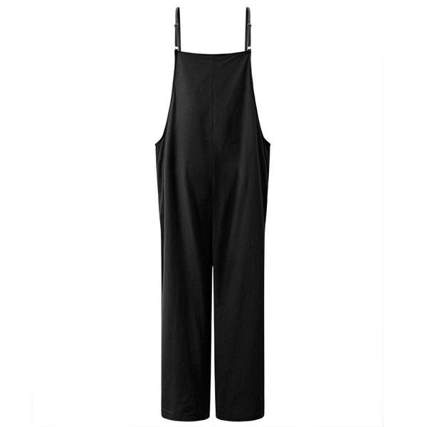 

womens rompers jumpsuit cotton jumpsuit summer 2019 macac~oes elegantes solid color joint wide leg new arrive fashion, Black;white