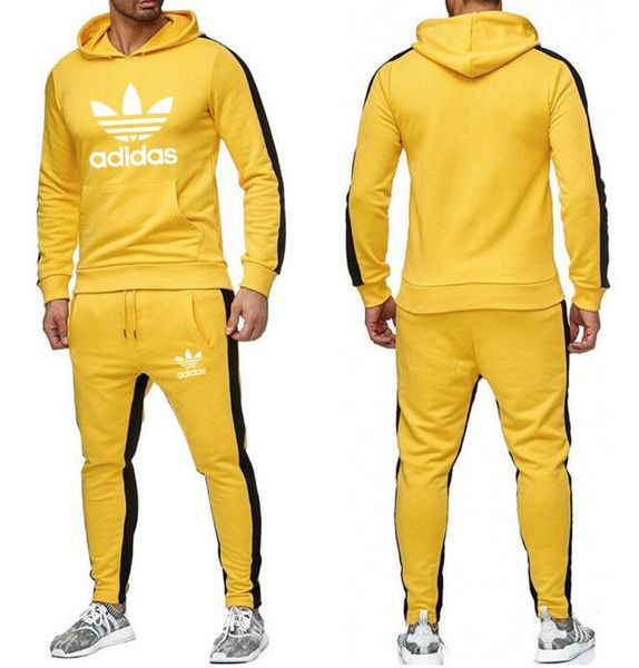 adidas tracksuit mens yellow